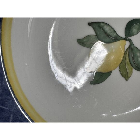 Set of 3 Vintage Villeroy & Boch Rimmed Bowls LEMONS Cereal Soup GERMANY Made - Picture 8 of 10